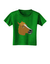 Silly Cartoon Horse Head Toddler T-Shirt Dark by TooLoud-Toddler T-Shirt-TooLoud-Clover-Green-2T-Davson Sales