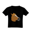 Silly Cartoon Horse Head Toddler T-Shirt Dark by TooLoud-Toddler T-Shirt-TooLoud-Black-2T-Davson Sales