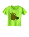 Silly Cartoon Horse Head Toddler T-Shirt by TooLoud-Toddler T-Shirt-TooLoud-Lime-Green-2T-Davson Sales