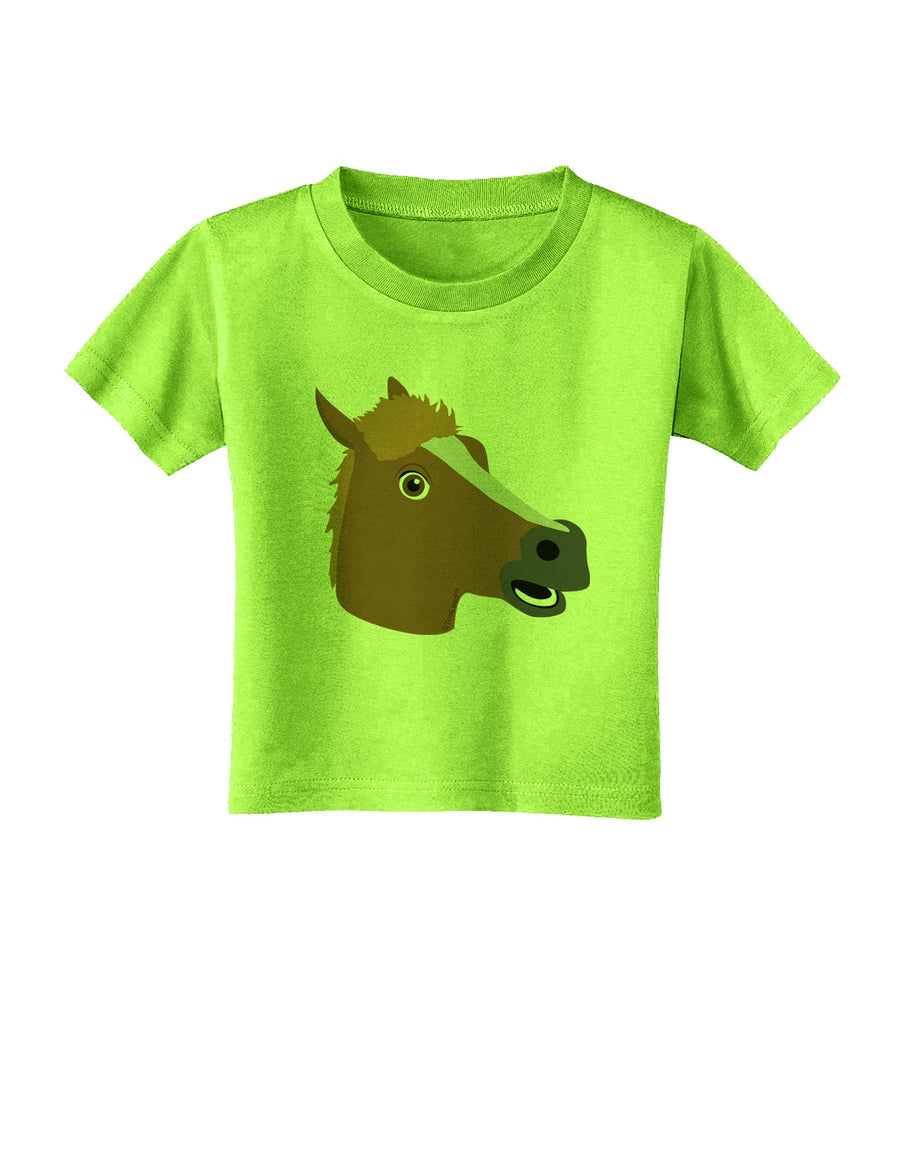 Silly Cartoon Horse Head Toddler T-Shirt by TooLoud-Toddler T-Shirt-TooLoud-White-2T-Davson Sales