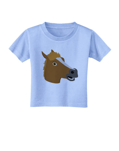 Silly Cartoon Horse Head Toddler T-Shirt by TooLoud-Toddler T-Shirt-TooLoud-Aquatic-Blue-2T-Davson Sales