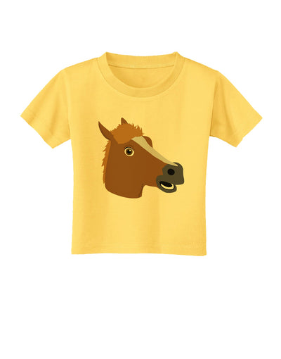 Silly Cartoon Horse Head Toddler T-Shirt by TooLoud-Toddler T-Shirt-TooLoud-Yellow-2T-Davson Sales