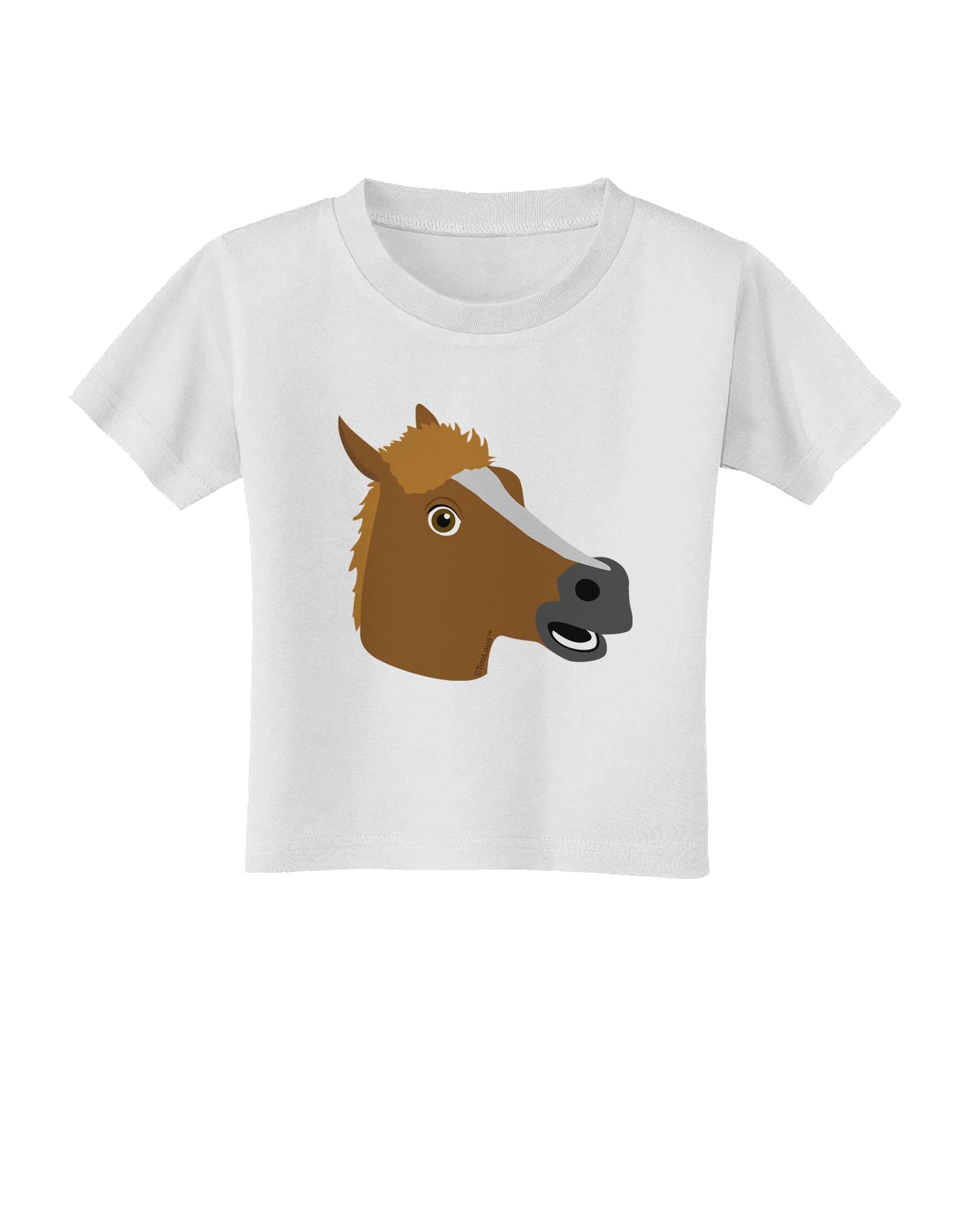 Silly Cartoon Horse Head Toddler T-Shirt by TooLoud-Toddler T-Shirt-TooLoud-White-2T-Davson Sales