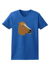 Silly Cartoon Horse Head Womens Dark T-Shirt-TooLoud-Royal-Blue-X-Small-Davson Sales