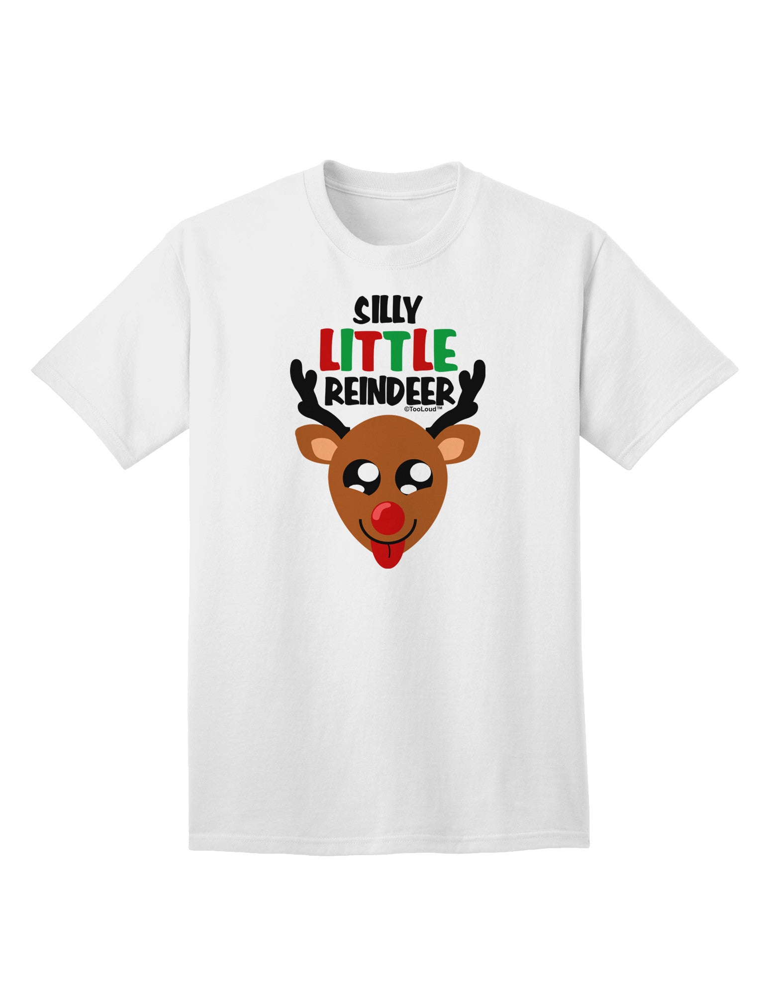 Silly Little Reindeer Matching Deer Adult T-Shirt-Mens T-Shirt-TooLoud-White-Small-Davson Sales
