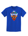Silly Little Reindeer Matching Deer Childrens Dark T-Shirt-Childrens T-Shirt-TooLoud-Royal-Blue-X-Small-Davson Sales
