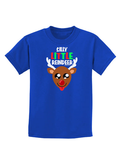 Silly Little Reindeer Matching Deer Childrens Dark T-Shirt-Childrens T-Shirt-TooLoud-Royal-Blue-X-Small-Davson Sales