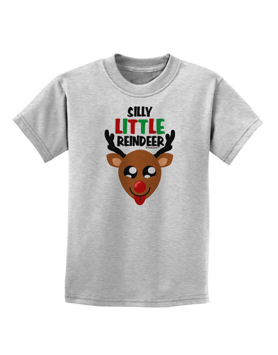 Silly Little Reindeer Matching Deer Childrens T-Shirt-Childrens T-Shirt-TooLoud-AshGray-X-Small-Davson Sales