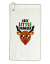 Silly Little Reindeer Matching Deer Micro Terry Gromet Golf Towel 16 x 25 inch-Golf Towel-TooLoud-White-Davson Sales