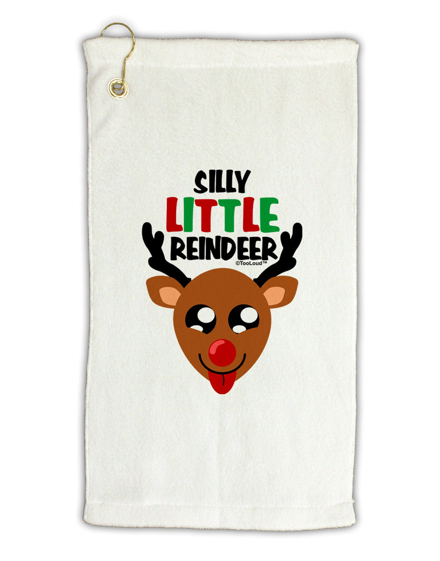 Silly Little Reindeer Matching Deer Micro Terry Gromet Golf Towel 16 x 25 inch-Golf Towel-TooLoud-White-Davson Sales