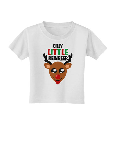 Silly Little Reindeer Matching Deer Toddler T-Shirt-Toddler T-Shirt-TooLoud-White-2T-Davson Sales