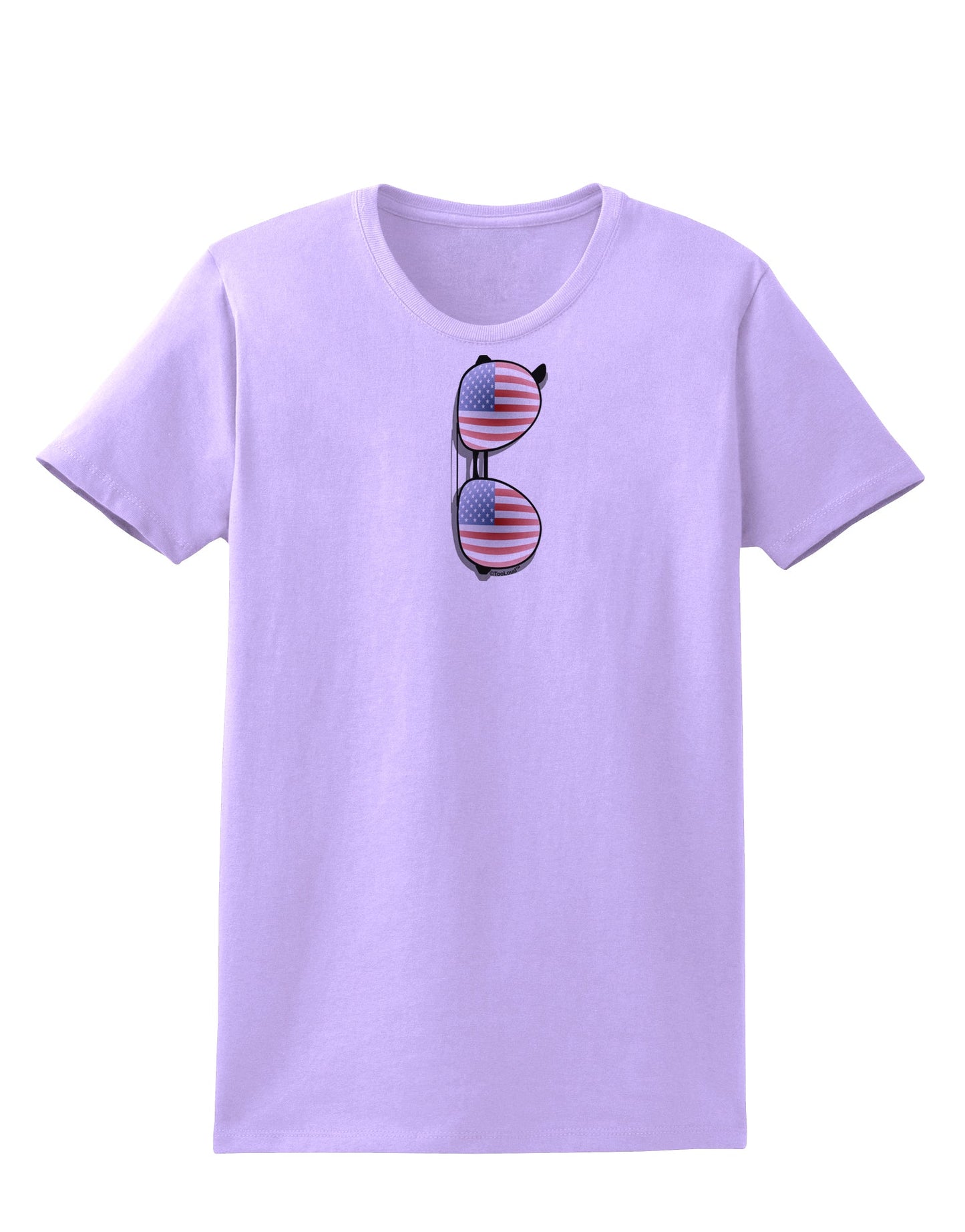 Silver American Flag Aviator Sunglasses Womens T-Shirt-Womens T-Shirt-TooLoud-Lavender-X-Small-Davson Sales