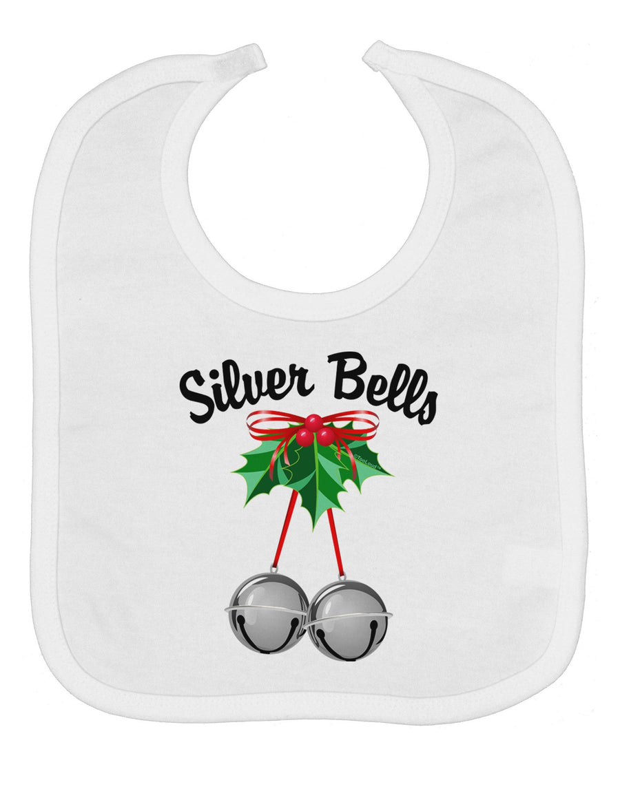 Silver Bells Baby Bib by