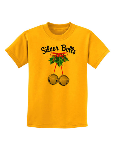 Silver Bells Childrens T-Shirt-Childrens T-Shirt-TooLoud-Gold-X-Small-Davson Sales