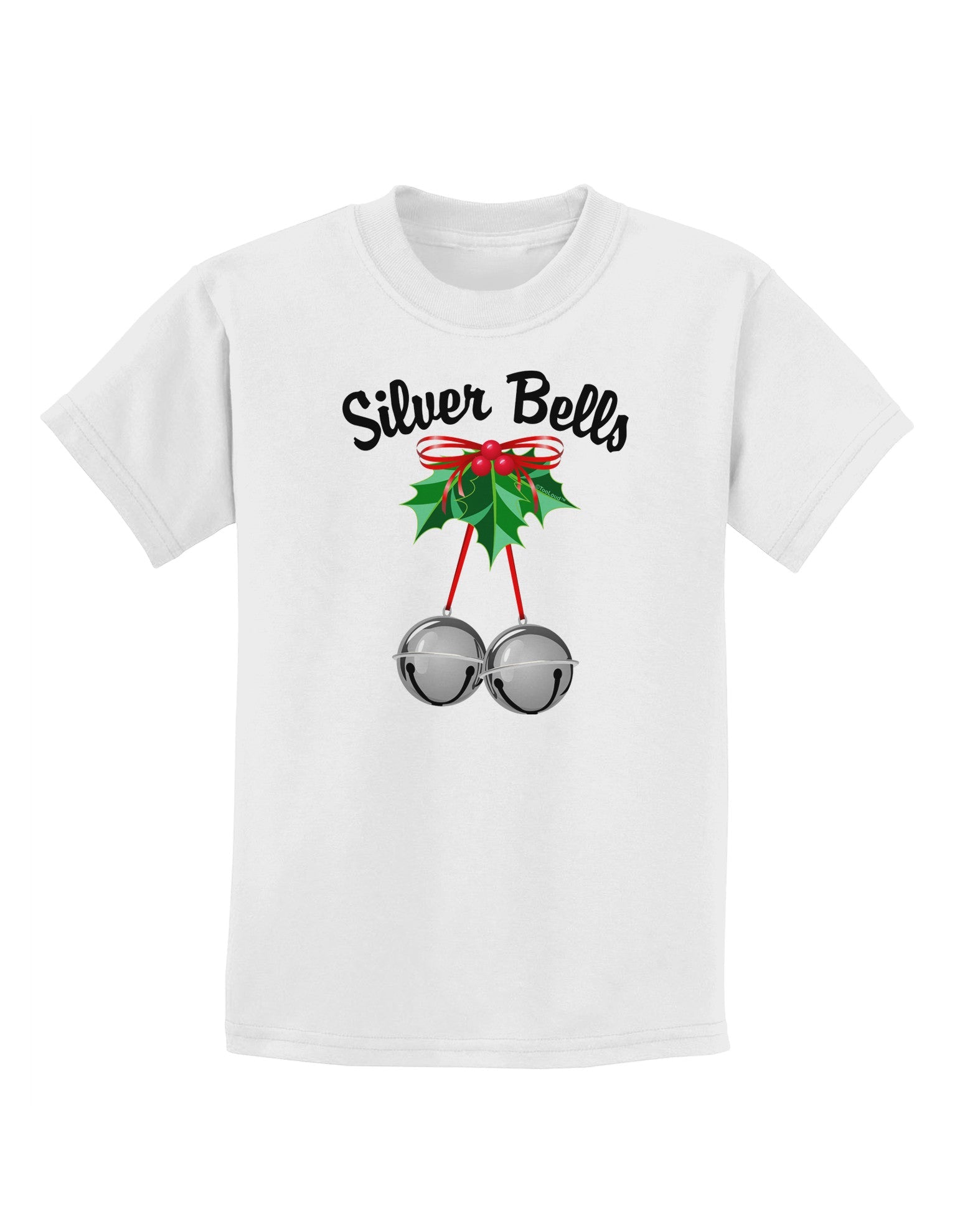 Silver Bells Childrens T-Shirt-Childrens T-Shirt-TooLoud-White-X-Small-Davson Sales