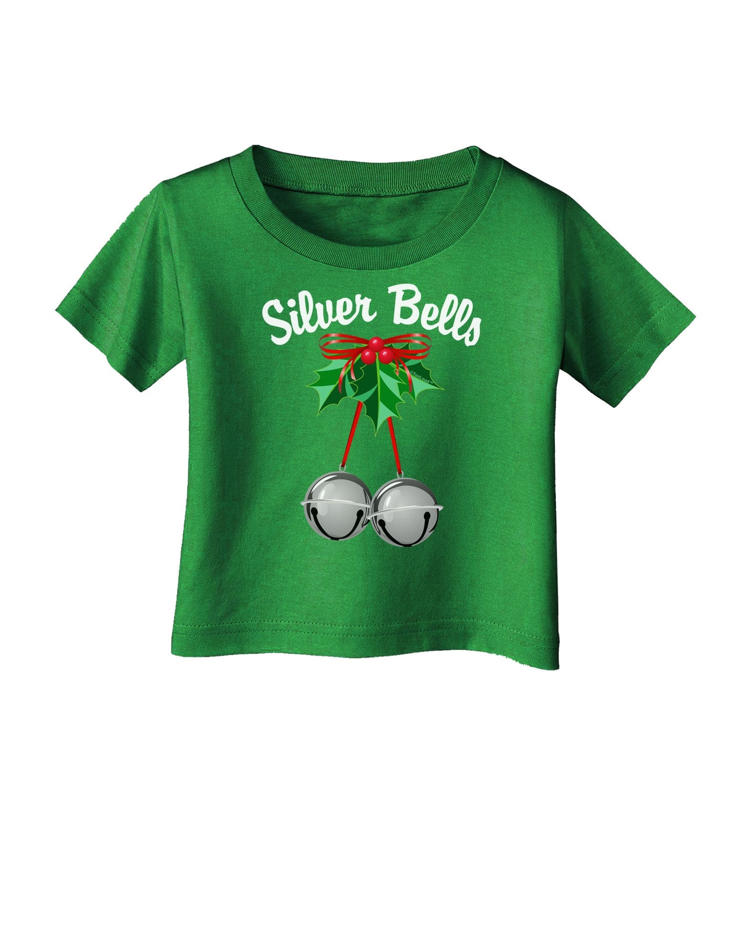 Silver Bells Infant T-Shirt Dark by-Infant T-Shirt-TooLoud-Clover-Green-06-Months-Davson Sales
