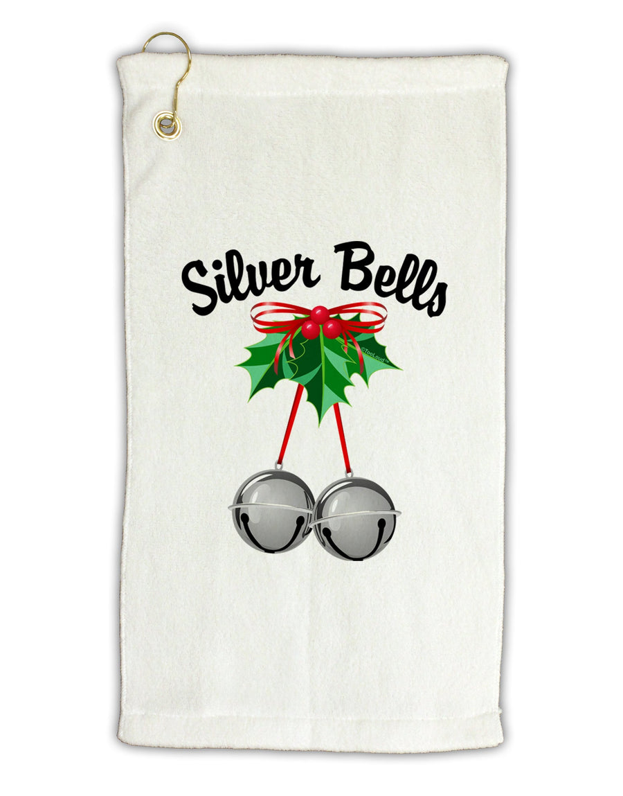 Silver Bells Micro Terry Gromet Golf Towel 16 x 25 inch by TooLoud-Golf Towel-TooLoud-White-Davson Sales