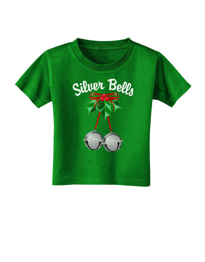 Silver Bells Toddler T-Shirt Dark by-Toddler T-Shirt-TooLoud-Clover-Green-2T-Davson Sales