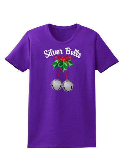 Silver Bells Womens Dark T-Shirt-TooLoud-Purple-X-Small-Davson Sales