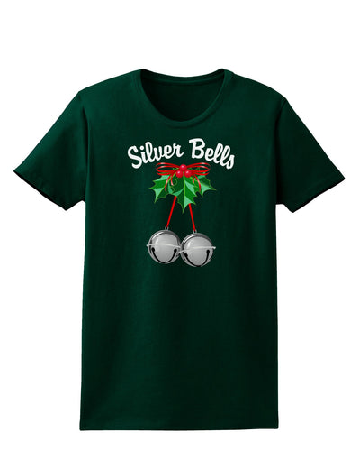 Silver Bells Womens Dark T-Shirt-TooLoud-Forest-Green-Small-Davson Sales