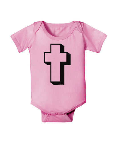 Simple Cross Design Black Baby Romper Bodysuit by TooLoud-Baby Romper-TooLoud-Light-Pink-06-Months-Davson Sales