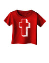 Simple Cross Design Black Distressed Infant T-Shirt Dark by TooLoud-Infant T-Shirt-TooLoud-Red-06-Months-Davson Sales