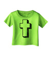 Simple Cross Design Black Distressed Infant T-Shirt by TooLoud-Infant T-Shirt-TooLoud-Lime-Green-06-Months-Davson Sales