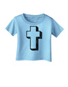 Simple Cross Design Black Distressed Infant T-Shirt by TooLoud-Infant T-Shirt-TooLoud-Aquatic-Blue-06-Months-Davson Sales