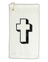 Simple Cross Design Black Distressed Micro Terry Gromet Golf Towel 16 x 25 inch by TooLoud-Golf Towel-TooLoud-White-Davson Sales