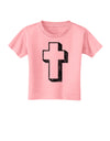 Simple Cross Design Black Distressed Toddler T-Shirt by TooLoud-Toddler T-Shirt-TooLoud-Candy-Pink-2T-Davson Sales