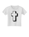 Simple Cross Design Black Distressed Toddler T-Shirt by TooLoud-Toddler T-Shirt-TooLoud-White-2T-Davson Sales