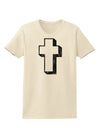 Simple Cross Design Black Distressed Womens T-Shirt by TooLoud-Womens T-Shirt-TooLoud-Natural-X-Small-Davson Sales