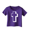 Simple Cross Design Black Infant T-Shirt Dark by TooLoud-Infant T-Shirt-TooLoud-Purple-06-Months-Davson Sales