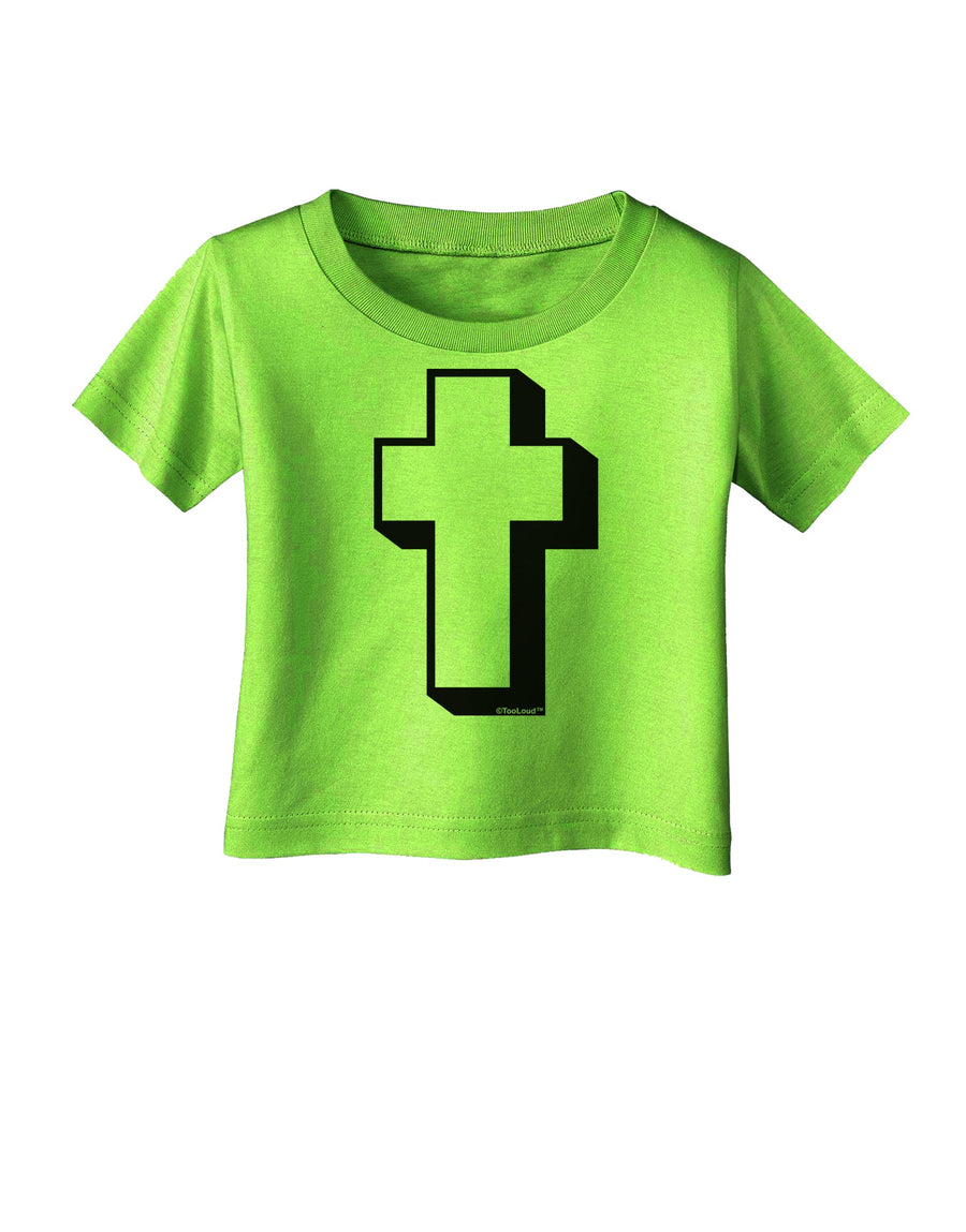 Simple Cross Design Black Infant T-Shirt by TooLoud-Infant T-Shirt-TooLoud-White-06-Months-Davson Sales