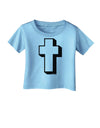 Simple Cross Design Black Infant T-Shirt by TooLoud-Infant T-Shirt-TooLoud-Aquatic-Blue-06-Months-Davson Sales