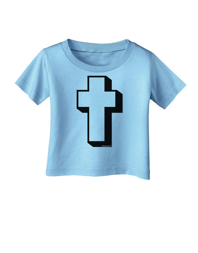 Simple Cross Design Black Infant T-Shirt by TooLoud-Infant T-Shirt-TooLoud-Aquatic-Blue-06-Months-Davson Sales