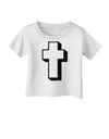 Simple Cross Design Black Infant T-Shirt by TooLoud-Infant T-Shirt-TooLoud-White-06-Months-Davson Sales