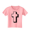 Simple Cross Design Black Toddler T-Shirt by TooLoud-Toddler T-Shirt-TooLoud-Candy-Pink-2T-Davson Sales