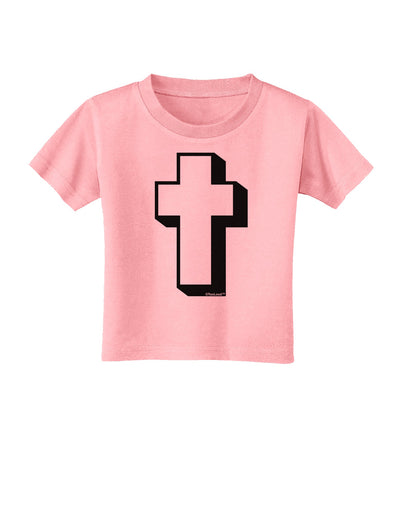 Simple Cross Design Black Toddler T-Shirt by TooLoud-Toddler T-Shirt-TooLoud-Candy-Pink-2T-Davson Sales