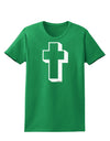 Simple Cross Design Black Womens Dark T-Shirt by TooLoud-Womens T-Shirt-TooLoud-Kelly-Green-X-Small-Davson Sales