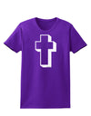 Simple Cross Design Black Womens Dark T-Shirt by TooLoud-Womens T-Shirt-TooLoud-Purple-X-Small-Davson Sales