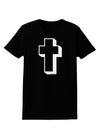 Simple Cross Design Black Womens Dark T-Shirt by TooLoud-Womens T-Shirt-TooLoud-Black-X-Small-Davson Sales