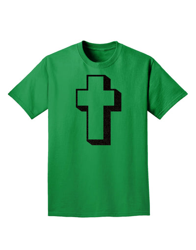 Simple Cross Design Glitter - Black Adult Dark T-Shirt by TooLoud-Mens T-Shirt-TooLoud-Kelly-Green-Small-Davson Sales