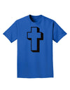 Simple Cross Design Glitter - Black Adult Dark T-Shirt by TooLoud-Mens T-Shirt-TooLoud-Royal-Blue-Small-Davson Sales