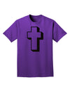 Simple Cross Design Glitter - Black Adult Dark T-Shirt by TooLoud-Mens T-Shirt-TooLoud-Purple-Small-Davson Sales