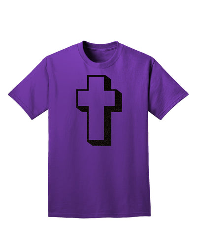 Simple Cross Design Glitter - Black Adult Dark T-Shirt by TooLoud-Mens T-Shirt-TooLoud-Purple-Small-Davson Sales