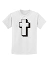 Simple Cross Design Glitter - Black Childrens T-Shirt by TooLoud-Childrens T-Shirt-TooLoud-White-X-Small-Davson Sales