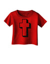 Simple Cross Design Glitter - Black Infant T-Shirt Dark by TooLoud-Infant T-Shirt-TooLoud-Red-06-Months-Davson Sales