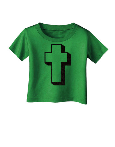 Simple Cross Design Glitter - Black Infant T-Shirt Dark by TooLoud-Infant T-Shirt-TooLoud-Clover-Green-06-Months-Davson Sales