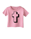 Simple Cross Design Glitter - Black Infant T-Shirt by TooLoud-Infant T-Shirt-TooLoud-Candy-Pink-06-Months-Davson Sales